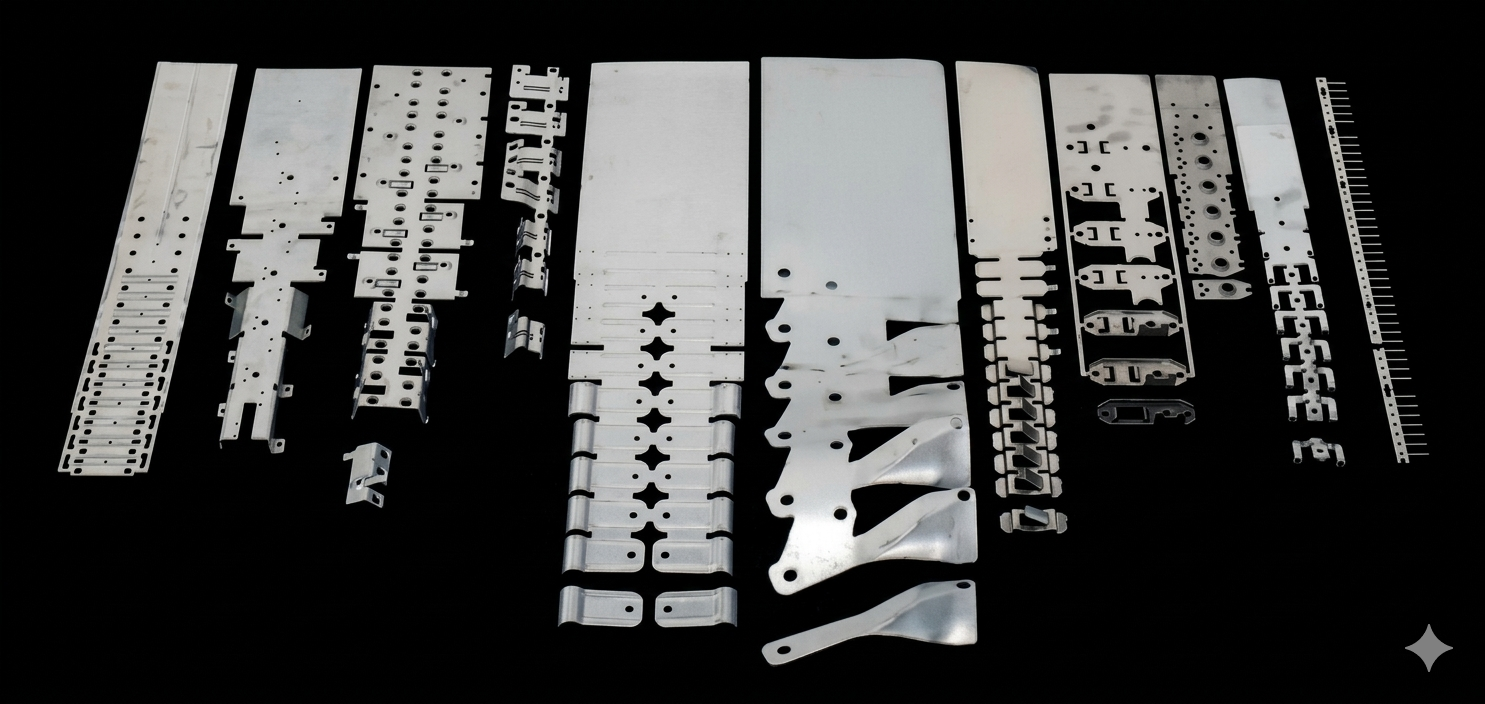 Stanzfolgen und Fertigungsschritte beim Lohnstanzen